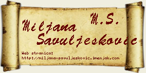 Miljana Savuljesković vizit kartica